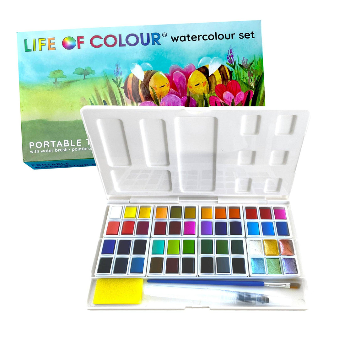 Portable Watercolour Set | 48 Vibrant Colours