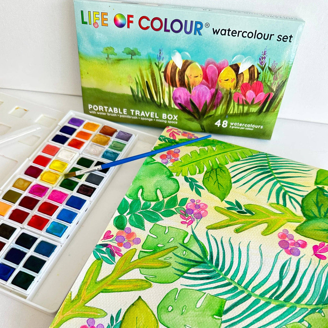 Portable Watercolour Set | 48 Vibrant Colours