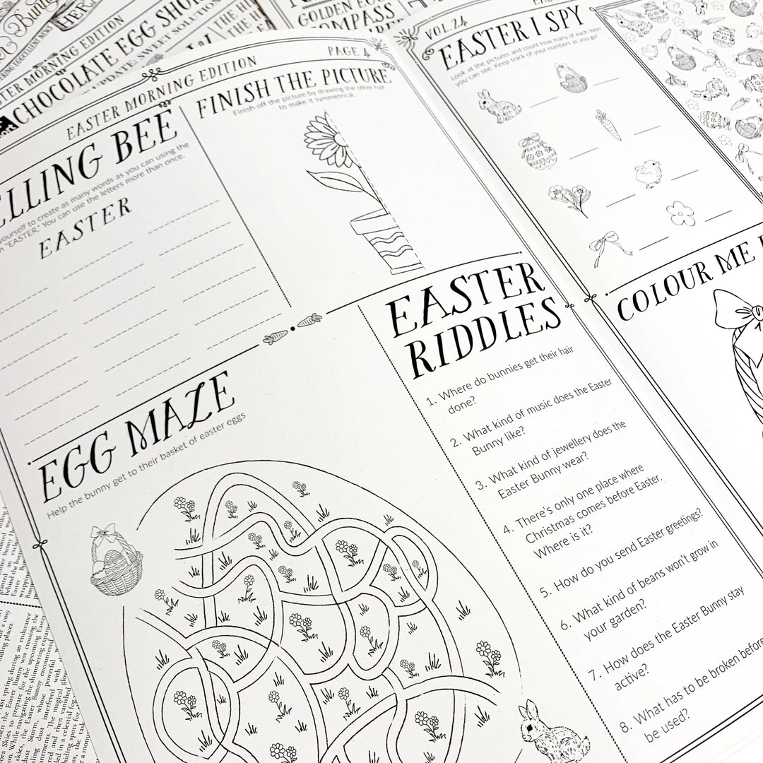 Easter Newspaper Activity Booklet - Set of 2