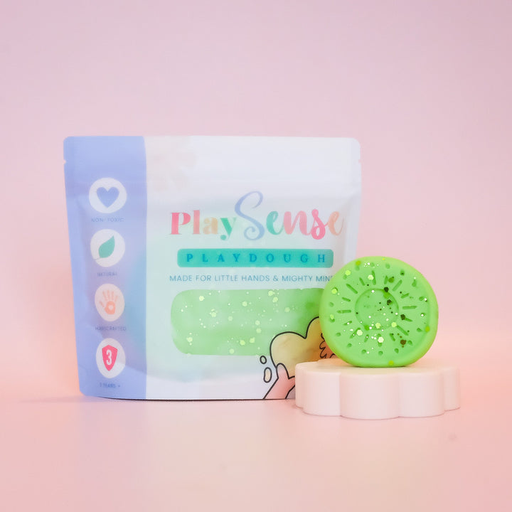 Glitter Dough | Pastel Green | Fresh Cucumber Scented