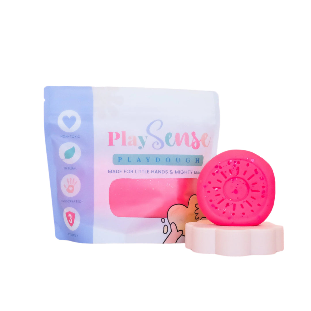 Glitter Dough | Bright Pink | Raspberry Candy Scented