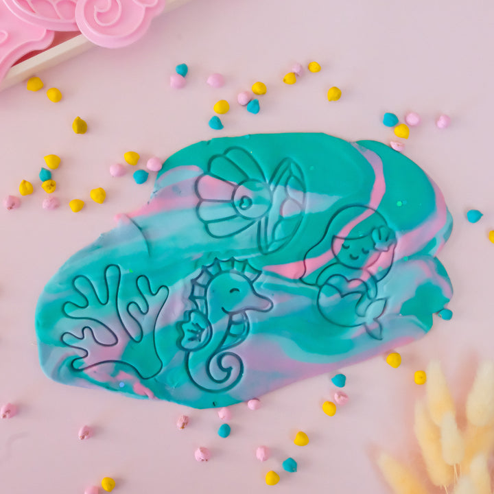 Eco Playdough Stamp | Mermaid Seahorse