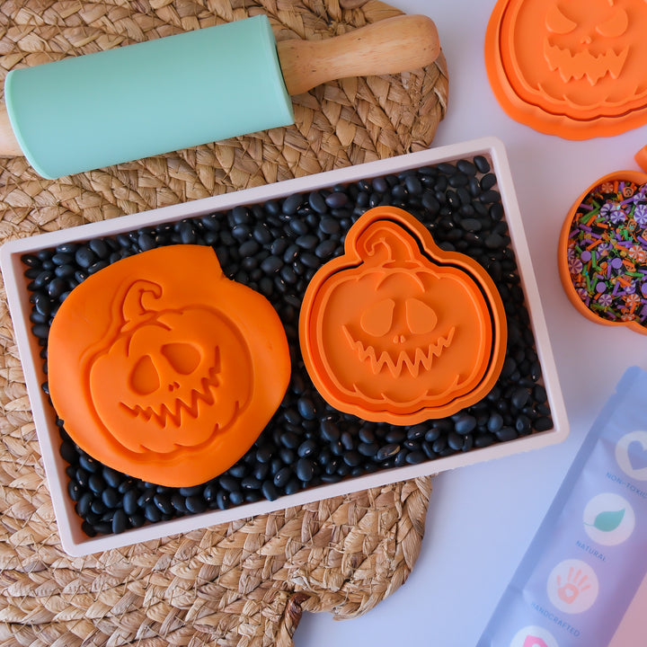 Eco Playdough Stamp | Halloween | Pumpkin Three