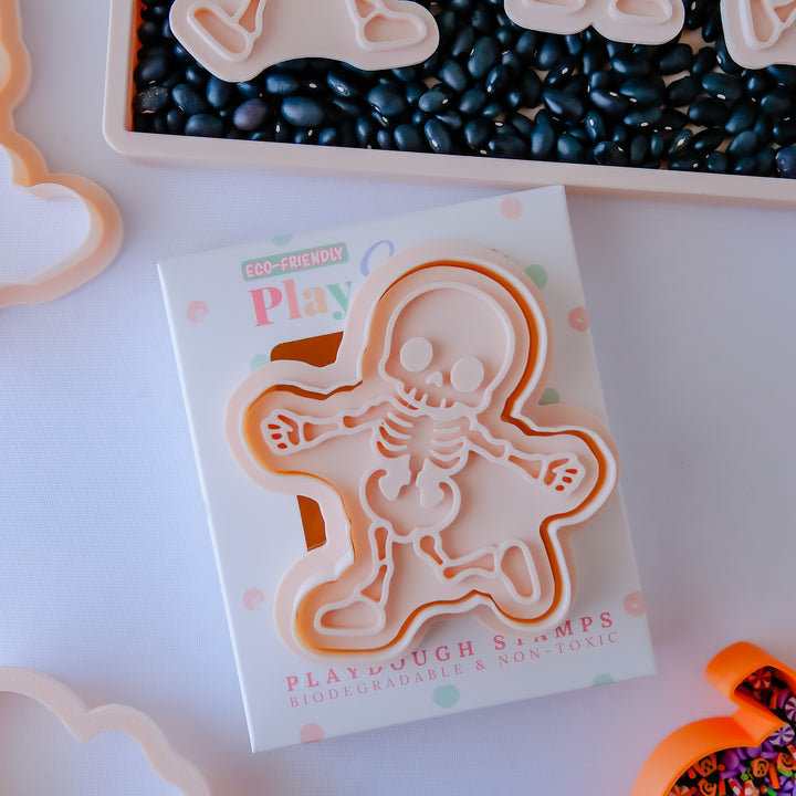 Eco Playdough Stamp | Halloween | Dancing Skeleton Three