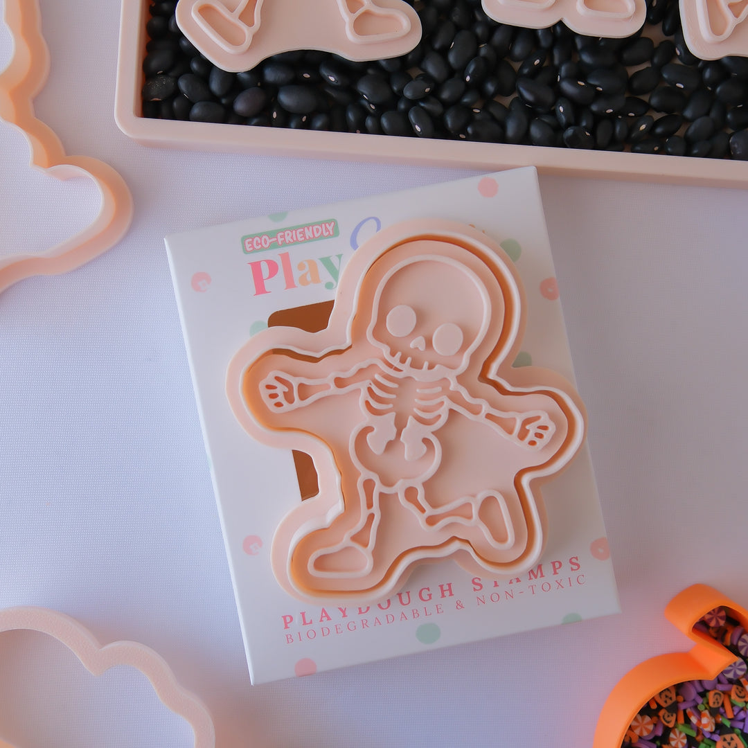 Eco Playdough Stamp | Halloween Skeleton Two