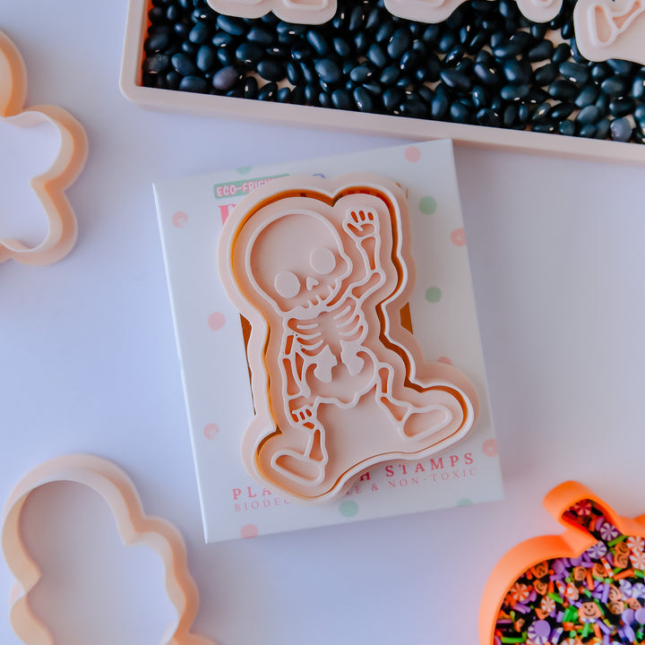 Eco Playdough Stamp | Halloween | Dancing Skeleton Two