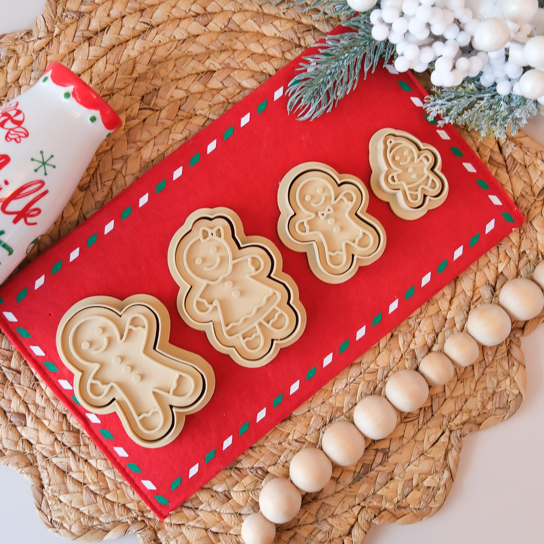 Eco Playdough Stamp Set | Christmas | Gingerbread Family