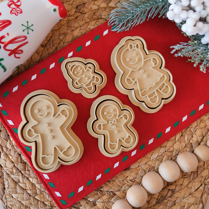 Eco Playdough Stamp Set | Christmas | Gingerbread Family