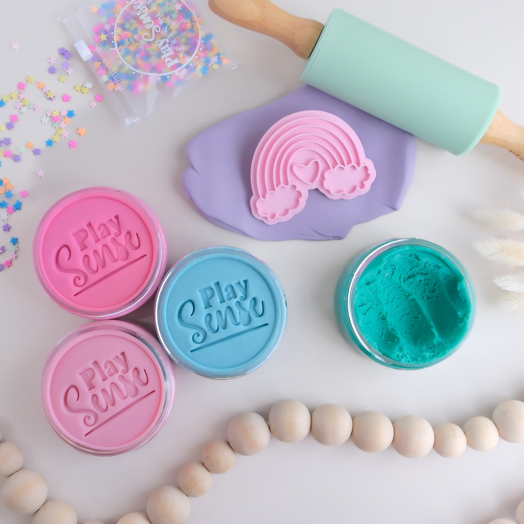 Eco Playdough Stamp | Rainbows