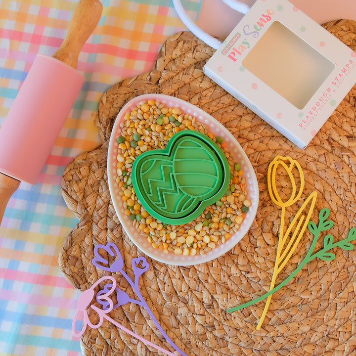 Eco Playdough Stamp | Duo Eggs | Green