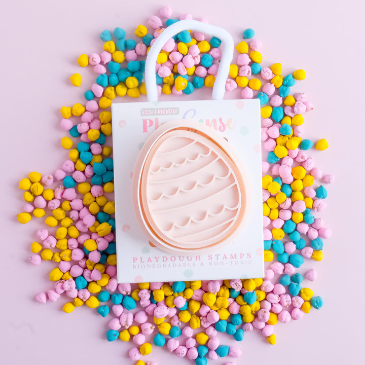 Eco Playdough Stamp | Easter Egg Waves