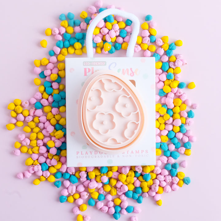 Eco Playdough Stamp | Easter Egg Flowers