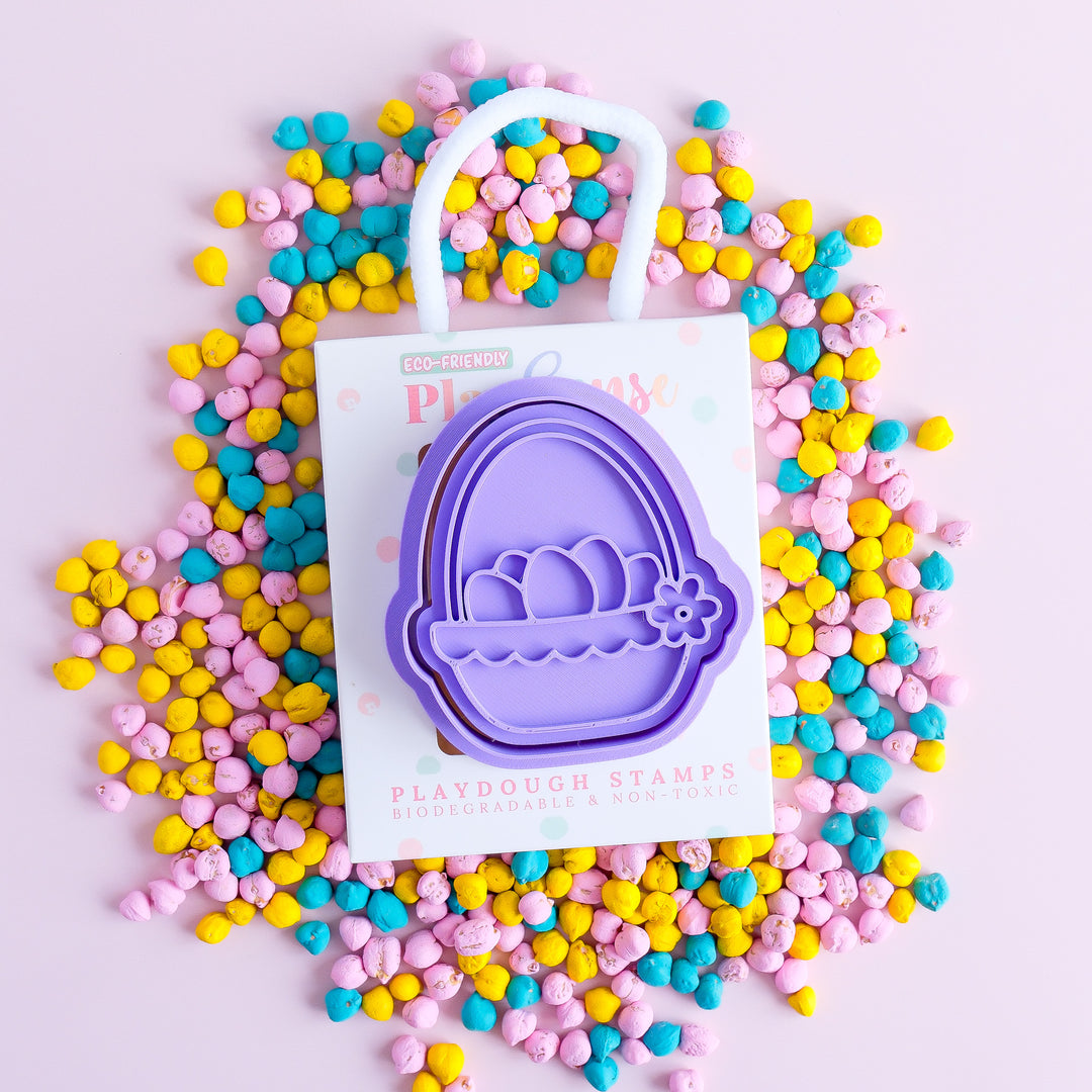 Eco Playdough Stamp | Easter Basket Two