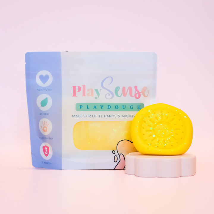 Glitter Dough | Yellow | Banana Paddlepop Scented