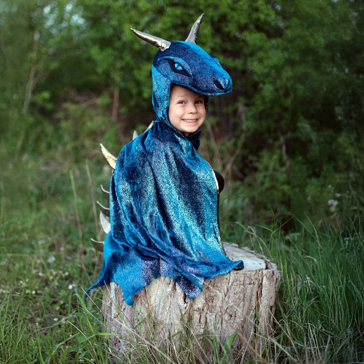 Teal & Gold Starry Night Dragon | Size 5 -6yrs