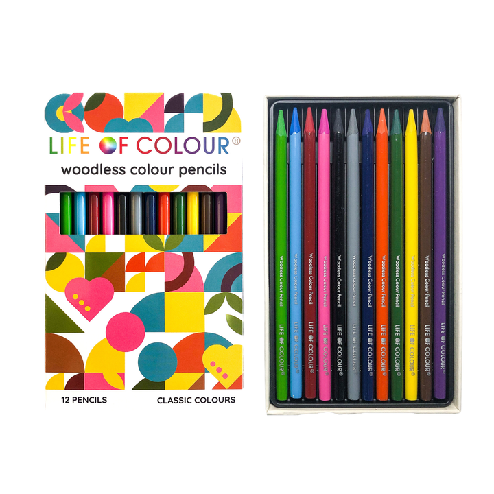 Woodless Colour Pencils | Classic Colour | Set of 12