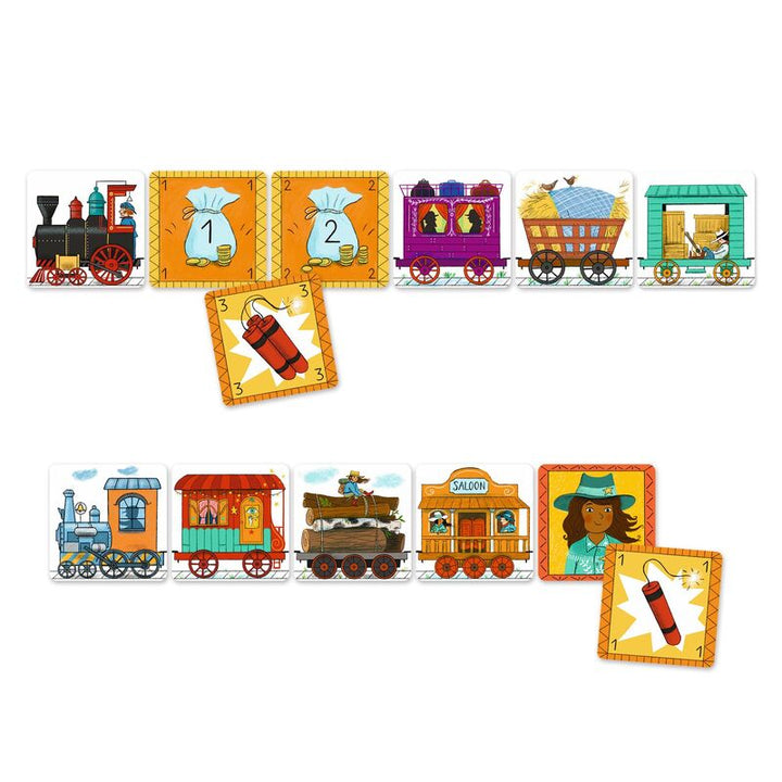 Golden Train Memory Card Game