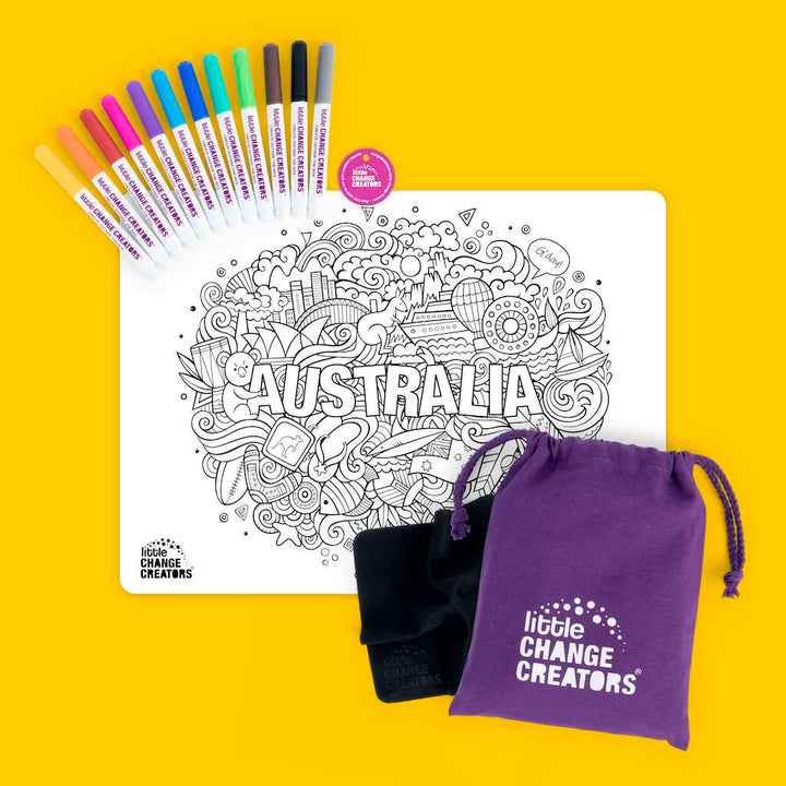 Australia | Re-FUN-able colouring set