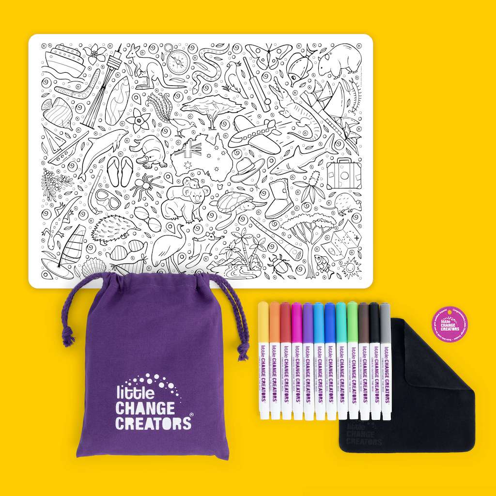 Australia | Re-FUN-able colouring set