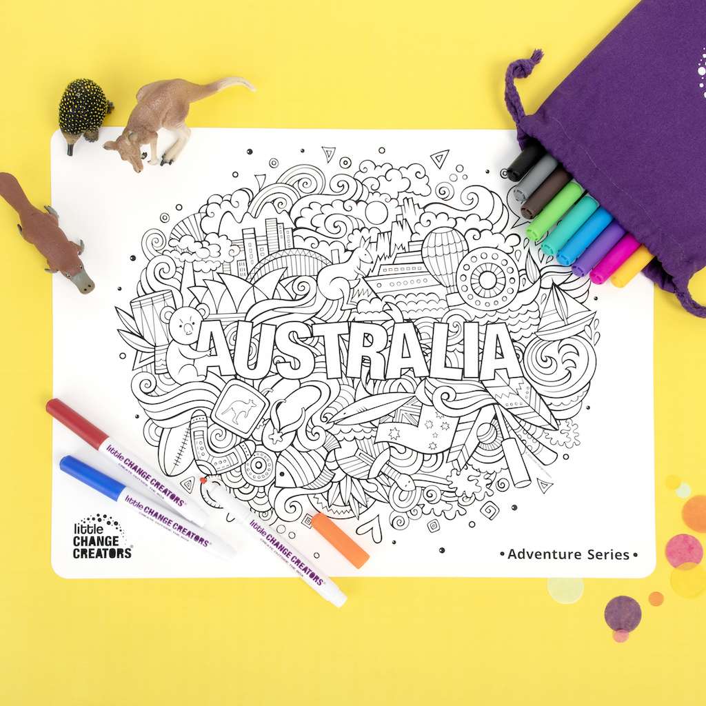 Australia | Re-FUN-able colouring set