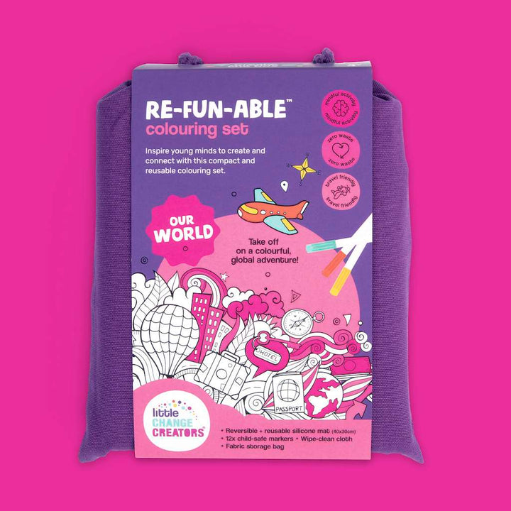 Our World | Re-FUN-able colouring set