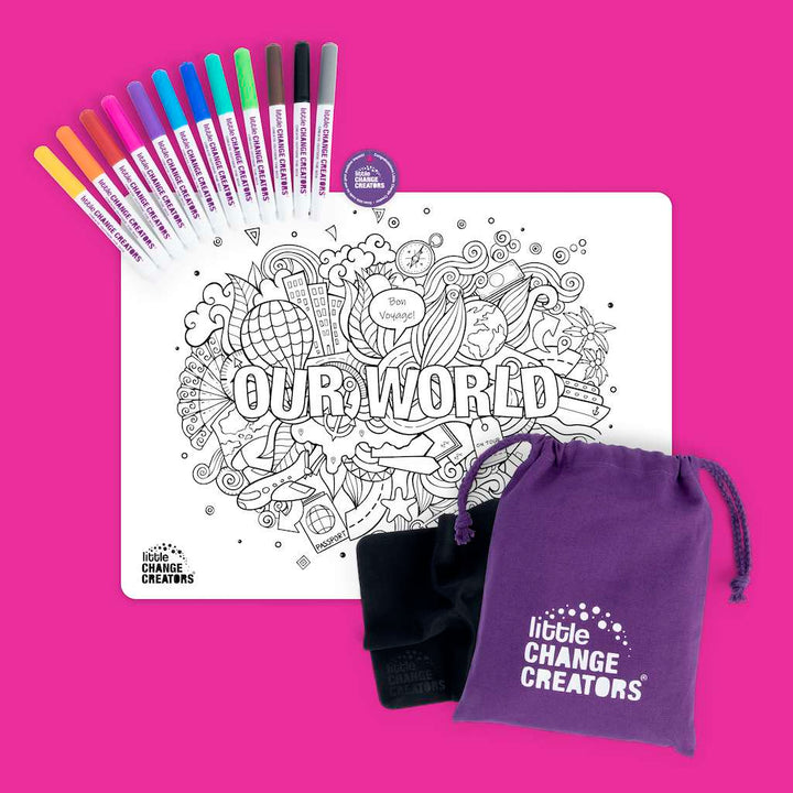 Our World | Re-FUN-able colouring set