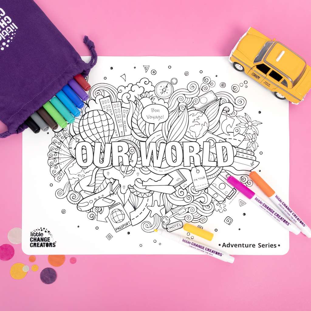 Our World | Re-FUN-able colouring set