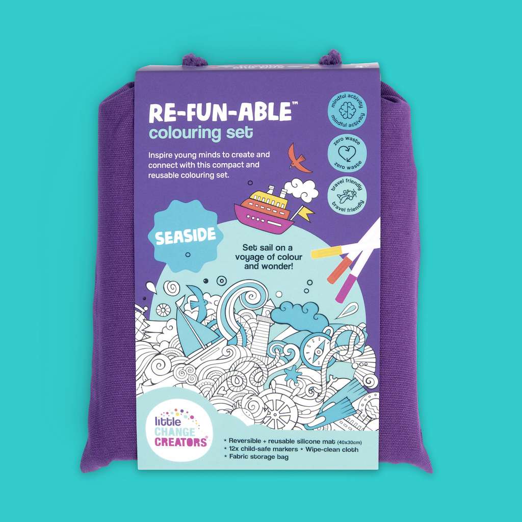 Seaside | Re-FUN-able colouring set