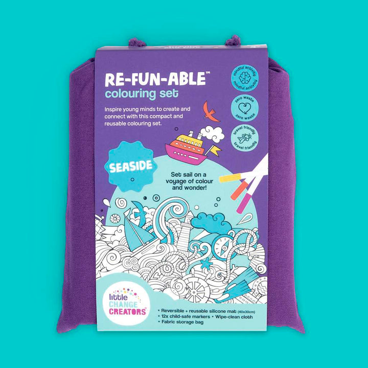 Seaside | Re-FUN-able colouring set