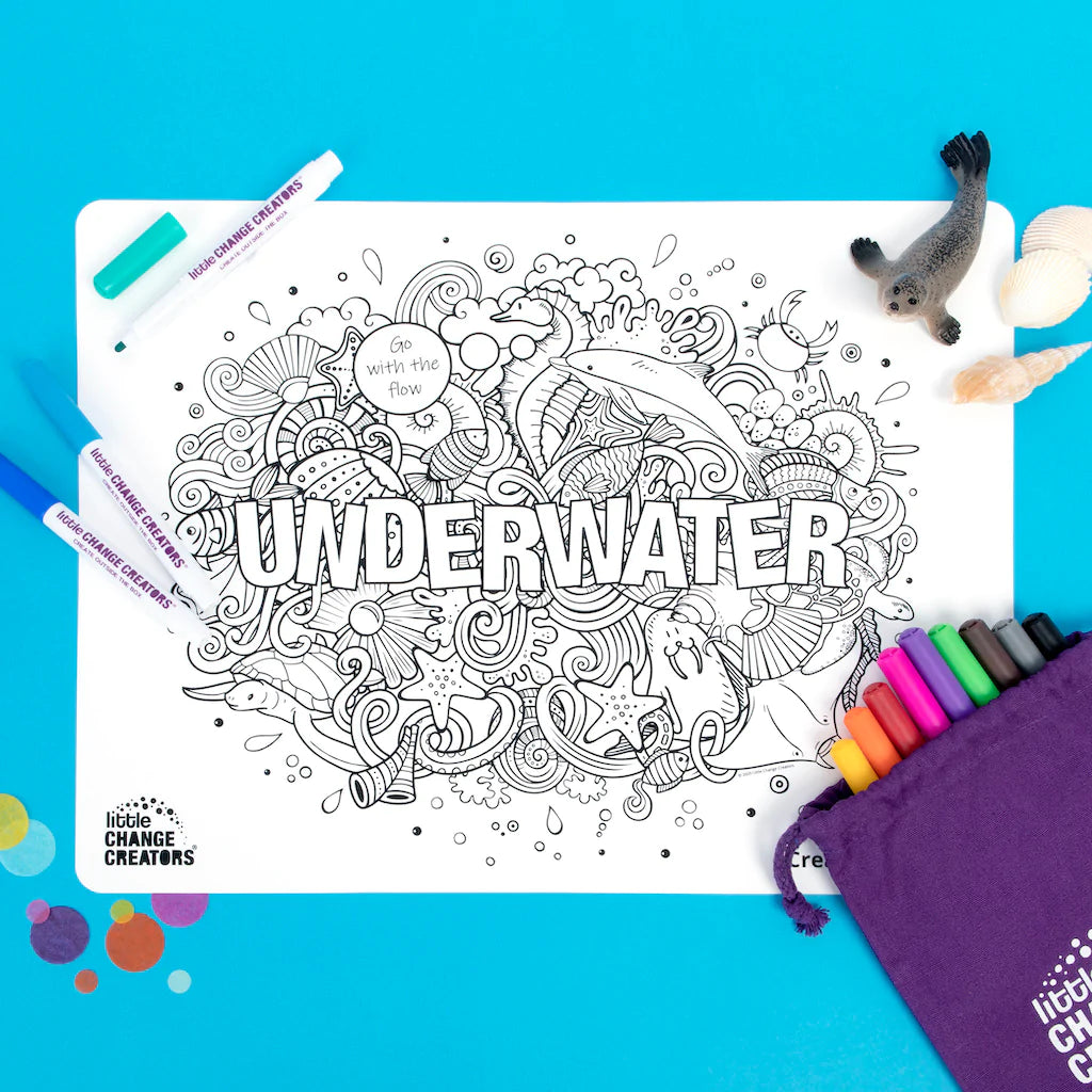 Under Water | Re-FUN-able colouring set