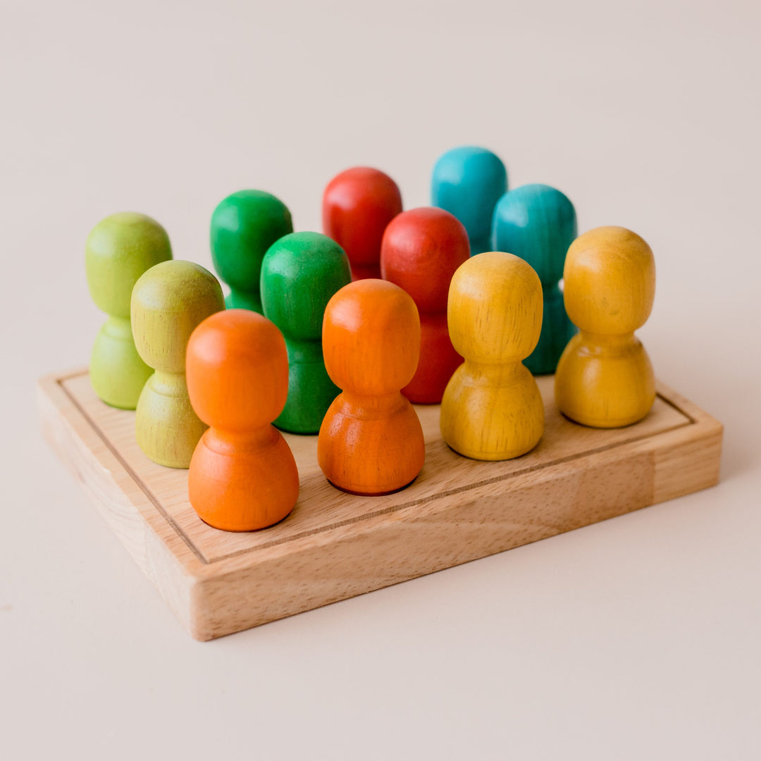 Rainbow Large People on Tray